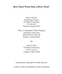 How Much water does a river need?