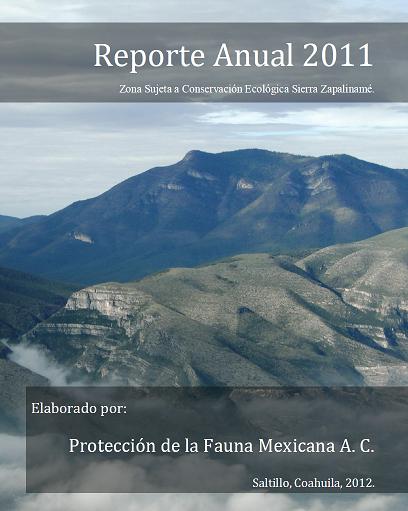 Reporte Anual PROFAUNA 2011