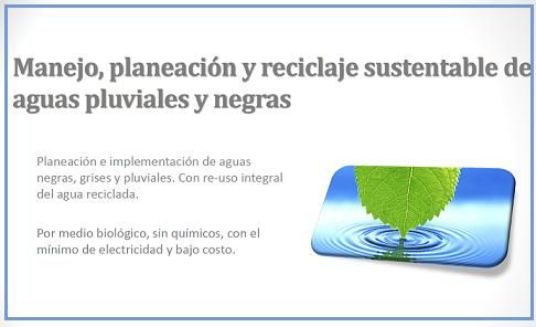 Manejo, planeación y reciclaje sustentable de aguas pluviales y negras