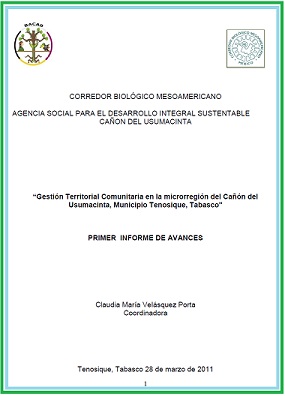 Gestión Territorial Comunitaria en la microrregión del Cañón del Usumacinta