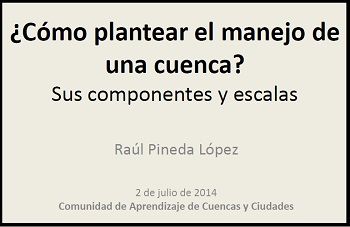 ¿Cómo plantear el manejo de una cuenca?