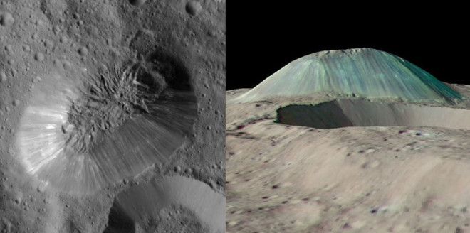 Un volcán de hielo y agua en el planeta enano Ceres