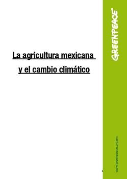 La agricultura mexicana y el cambio climático