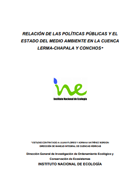 Impacto de políticas públicas sobre el medio ambiente en la Cuenca-Lerma Chapala y Conchos