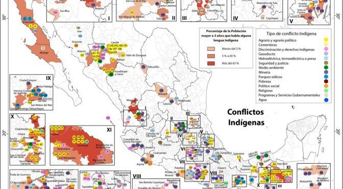 Nacional: 335 disputas indígenas; viven conflictos en 29 estados (Excelsior)