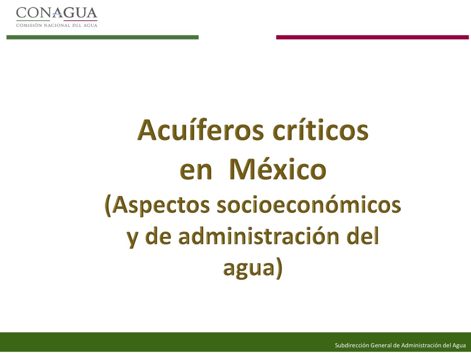 Acuíferos críticos en México