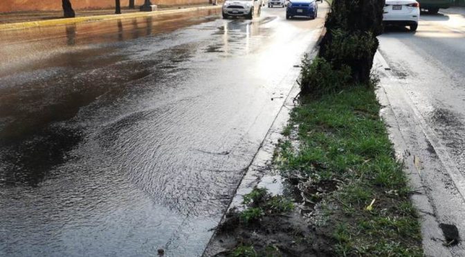 CDMX: Fuga de agua inunda carriles de avenida Constituyentes (MILENIO)