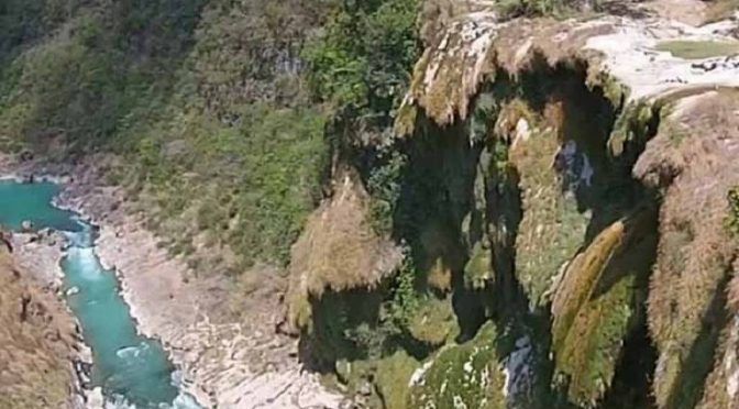 San Luis Potosí: estiaje deja sin agua a Cascada de Tamul… ¡Otra vez! (El Sol de San Luis)
