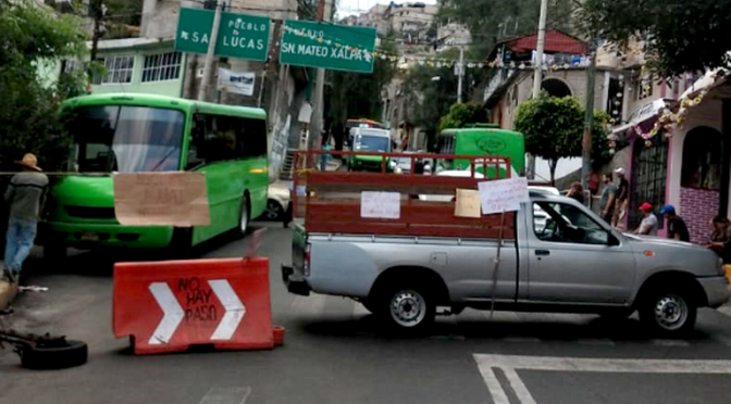 CDMX: protestan vecinos por falta de agua en Xochimilco (La Prensa)