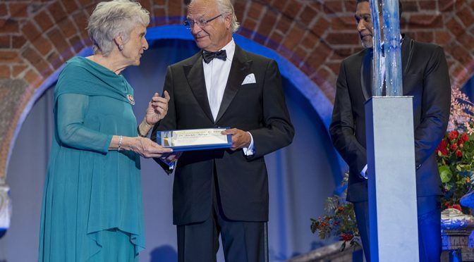 Estocolmo: Premio del agua otorgado al Dr. Jackie King (SIWI)