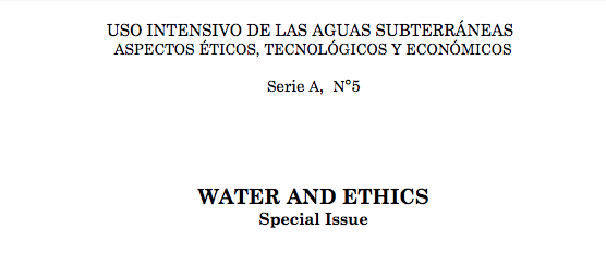 Agua y ética (Artículo)