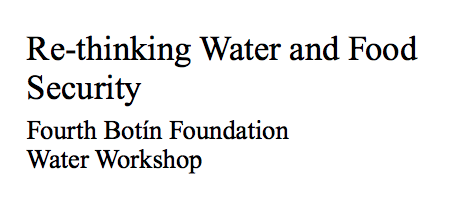 Repensar el agua y la seguridad alimentaria (Libro)