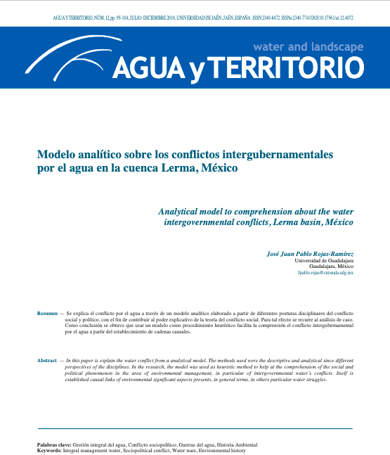 Modelo analítico sobre los conflictos intergubernamentales por el agua en la cuenca Lerma, México (Artículo)- Agua y territorio