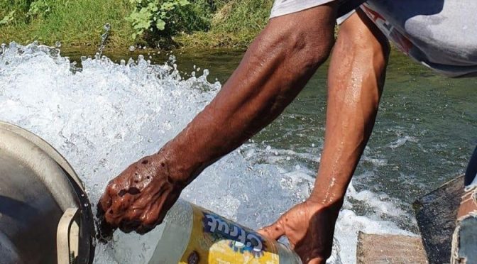 Sonora: Batallan para conseguir agua (El Imparcial)
