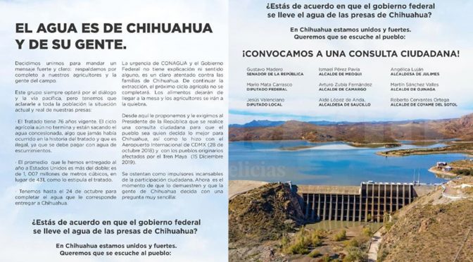 Chihuahua: Se unen autoridades de la región centro-sur en defensa del agua (El Diario de Chihuahua)