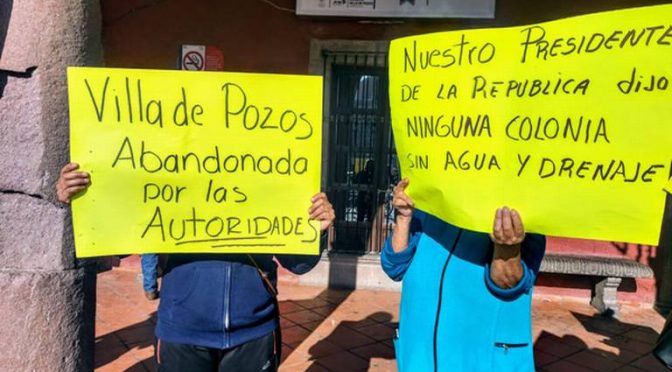 Denuncian carencia de agua en Villa de Pozos (El Sol de San Luis)