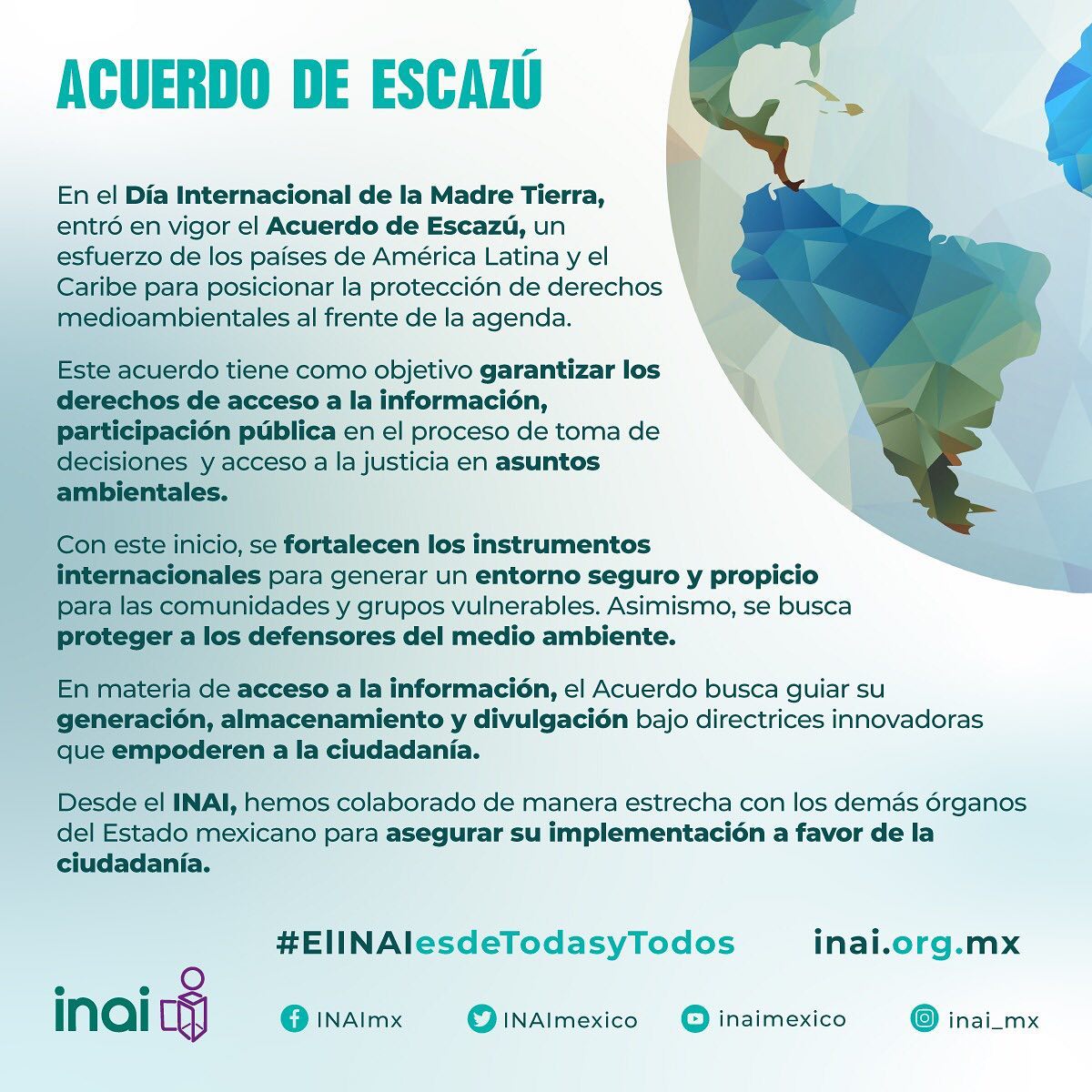 Acuerdo de Escazú (Infografía) – INAI