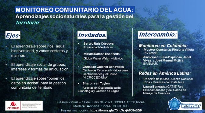 Conversatorio Monitoreo comunitario del agua: Aprendizajes socionaturales para la gestión del territorio