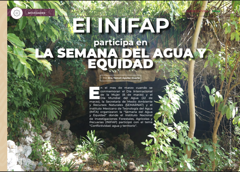 El INIFAP participa en La semana del Agua y Equidad (INIFAP)