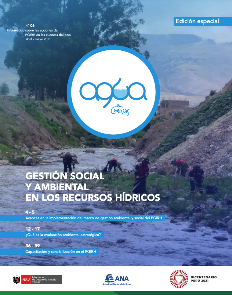 Agua en cuencas: Informativo sobre las acciones del PGIRH en las cuencas del país (Perú) – Ministerio de Desarrollo Agrario y Riego