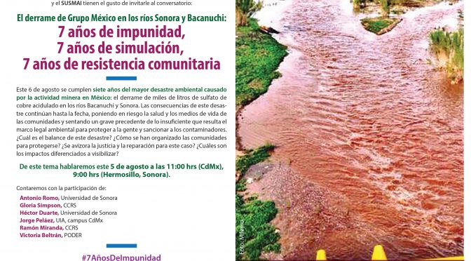 Conversatorio – El derrame de Grupo México en los ríos Sonora y Bacanuchi (SUSMAI)