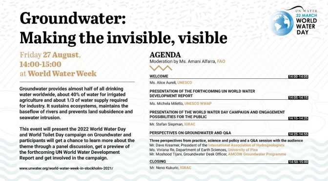 Semana del Agua – Informe de las Naciones Unidas: Valorar el Agua (ONU)