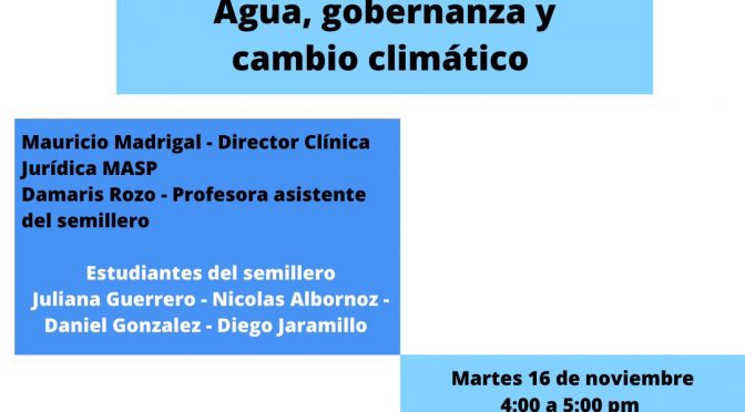 Clase abierta: Agua, gobernanza y cambio climático (MASP)