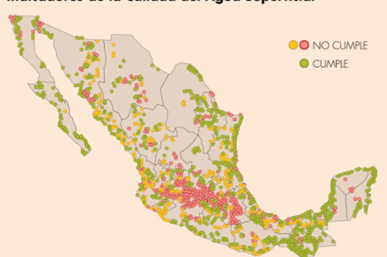 México-Contaminada, 59.1% del agua superficial de México (El Economista)