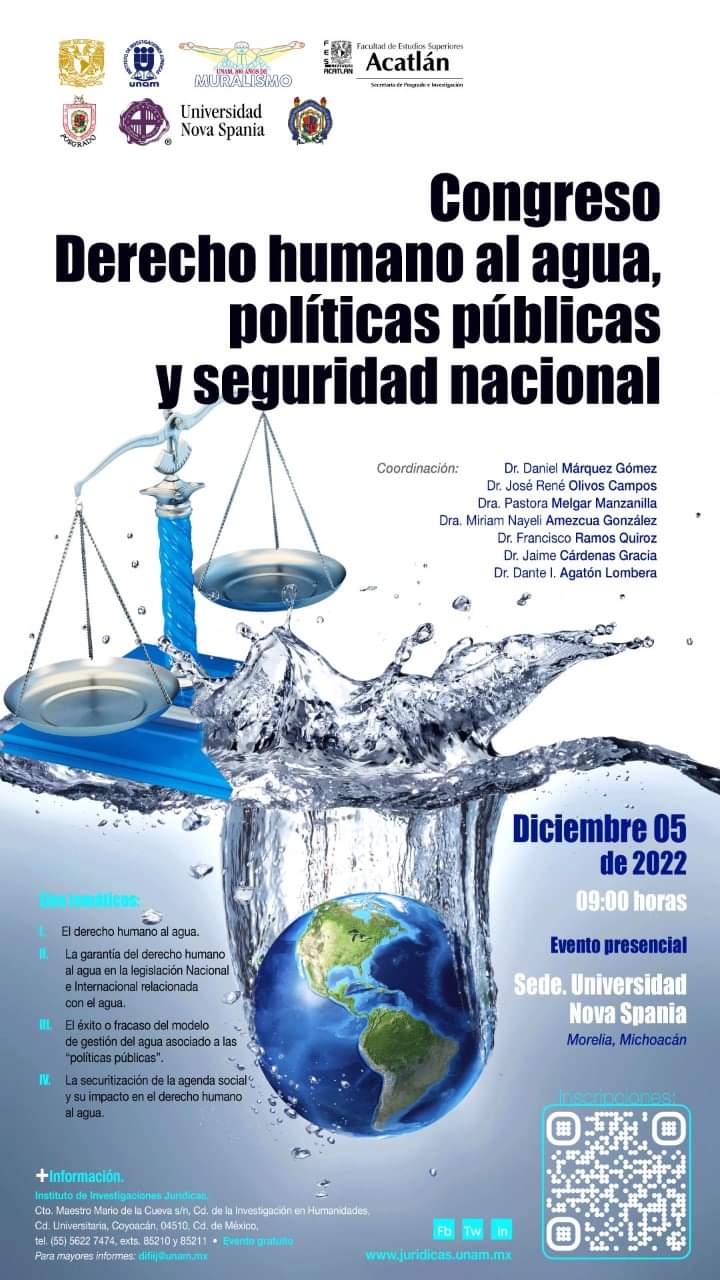Congreso: Derecho humano al agua, políticas públicas y seguridad nacional (UNAM)