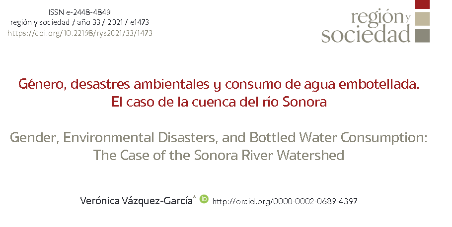 Género, desastres ambientales y consumo de agua embotellada. El caso de la cuenca del río Sonora (COLSON)