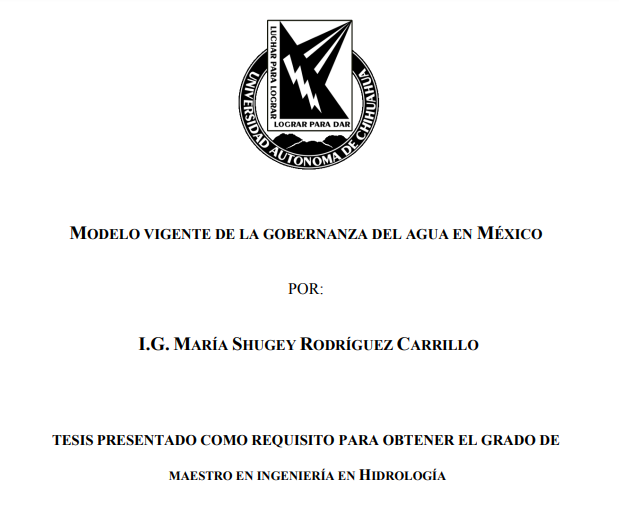 Tesis-Modelo vigente de la gobernanza del agua en México (UACH)