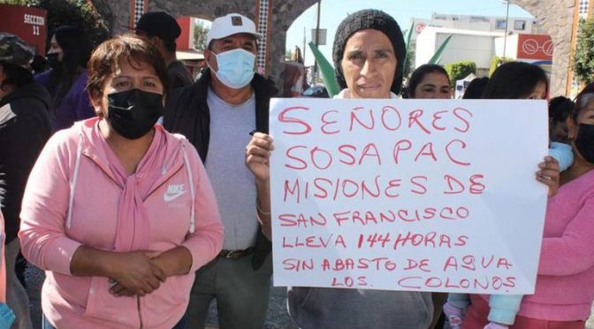 Puebla-‘Queremos agua’: reclaman vecinos de Misiones de San Francisco (El Sol de Puebla)