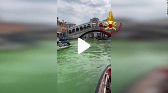 Mundo-Italia: investigan misteriosa agua verde en los canales de Venecia (CNN)