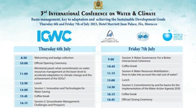 La 3ª Conferencia Internacional sobre Agua y Clima (INBO/RIOB)