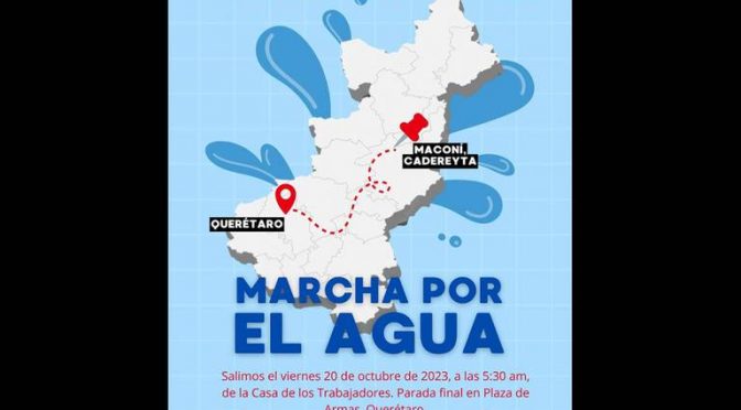 Querétaro-Morenistas llaman a “marcha por el agua” (Diario de Querétaro)