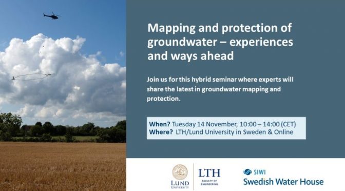Seminario híbrido: Mapping and protection of groundwater – experiences and ways ahead (SIWI)