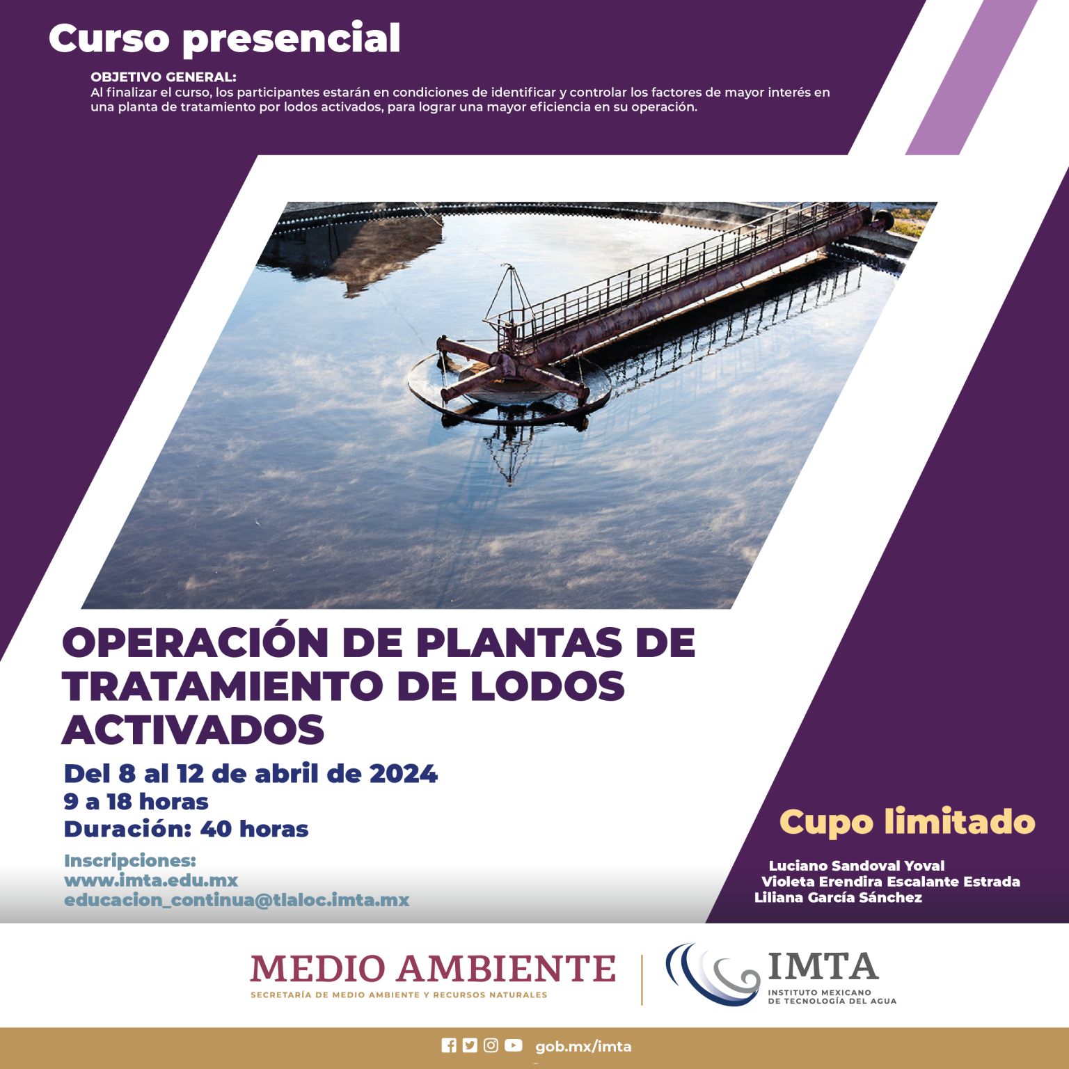 Operación de plantas de tratamiento de lodos activados (IMTA)