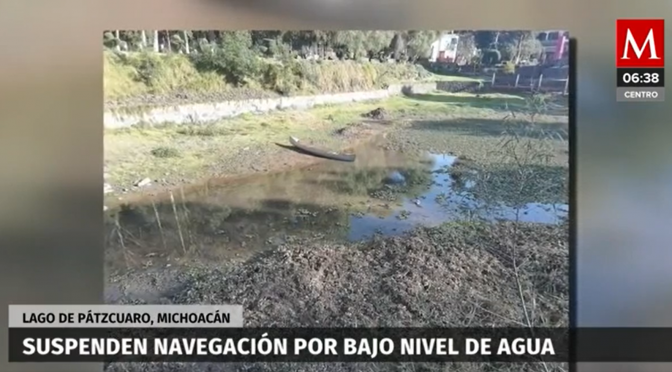 Michoacán – Suspenden la navegación en el Lago de Pátzcuaro por bajo nivel de agua (Milenio)