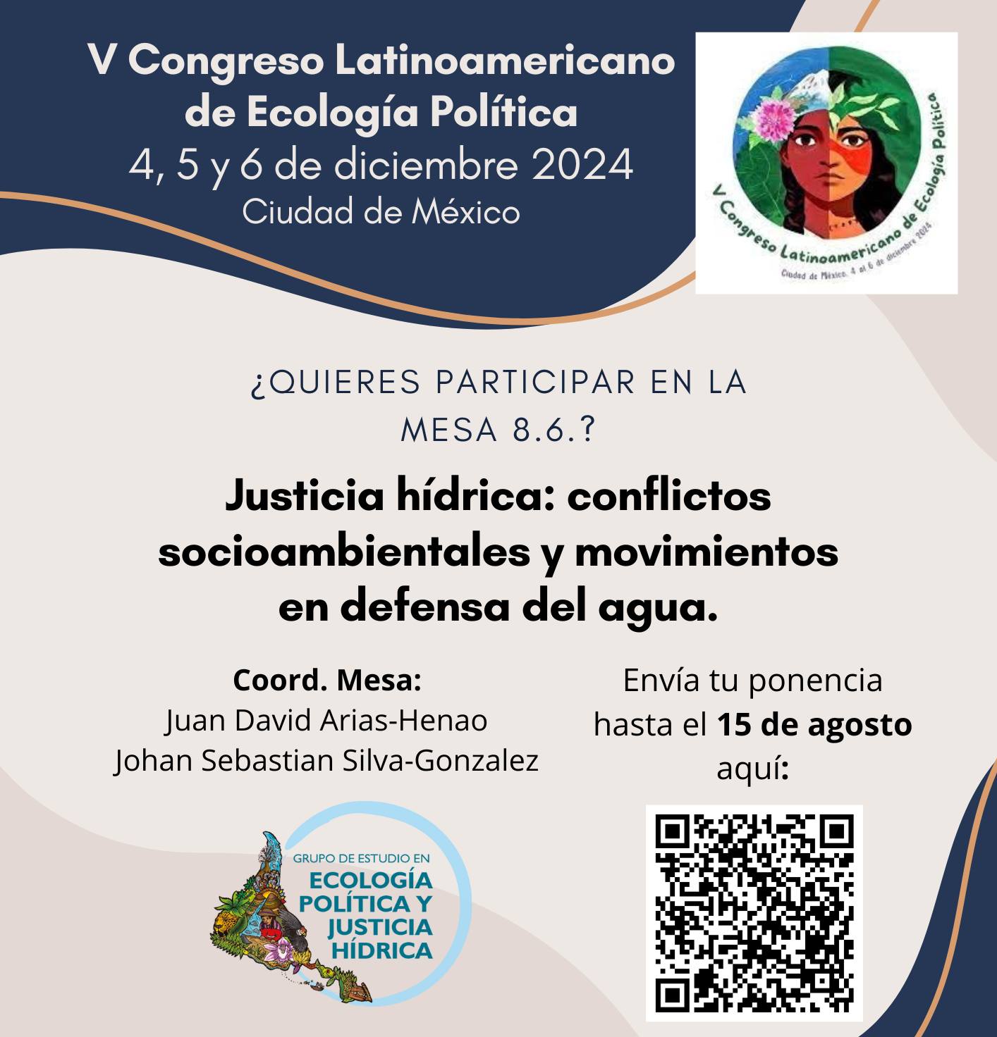Mesa temática “Justicia Hídrica: conflictos socioambientales y movimientos en defensa del agua” (Grupo de estudio Ecología Política y Justicia Hídrica)