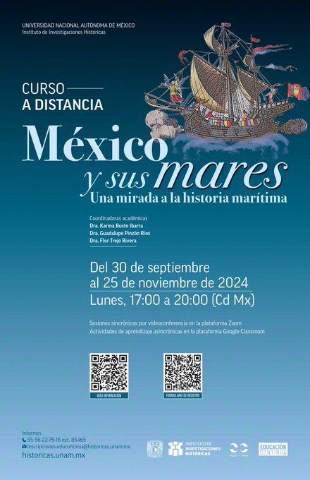 Curso a distancia: México y sus mares, una mirada a la historia marítima (UNAM Instituto de Investigaciones Históricas)