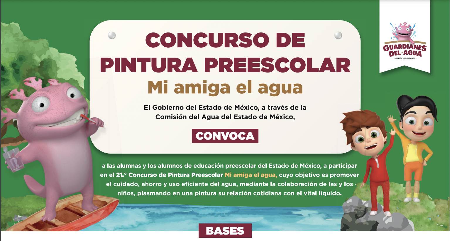 Concurso de Pintura Preescolar 2024: “Mi amiga el agua” (Gobierno del Estado de México)