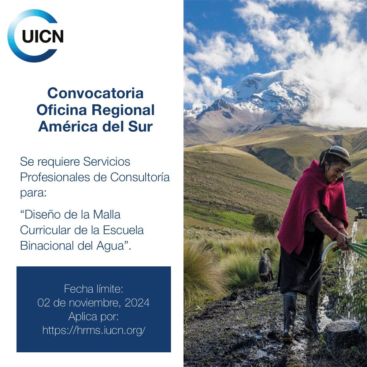 Vacante – “Diseño de la Malla Curricular de la Escuela Binacional del Agua” (UICN)