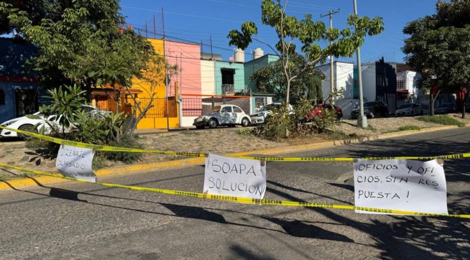 Oaxaca – Bloquean vecinos del Fovissste por falta de agua (Quadratin)