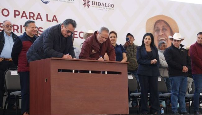 Hidalgo – Agricultura, Conagua, el Gobierno de Hidalgo y usuarios firman convenio para la tecnificación de distritos de riego (Gobierno de México)