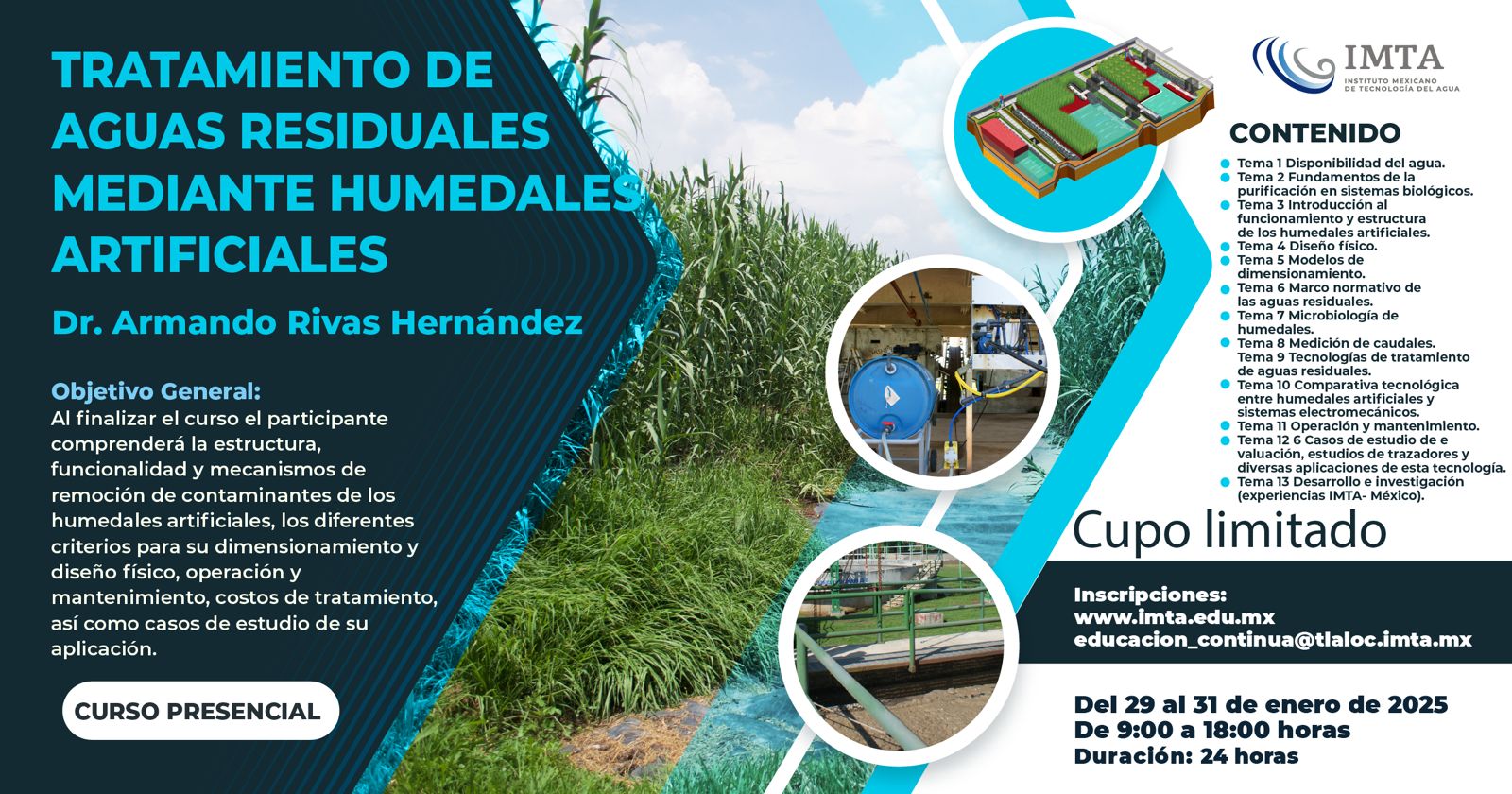 Curso-Tratamiento de Aguas Residuales Mediante Humedales Artificiales (IMTA)