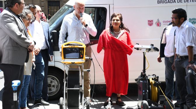 CDMX – Presenta Gobierno de la Ciudad nuevo equipo para detectar fugas de agua no visibles; se recuperará el equivalente al suministro para 180 mil personas al año (Jefatura de Gobierno)