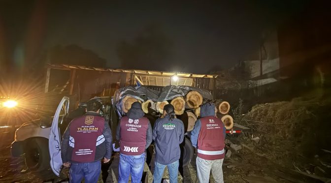 Ciudad de México – Desmantelan dos aserraderos ilegales en el Bosque de Agua y aseguran 24 m³ de madera (La Crónica de Hoy)