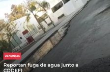 Puebla – Reportan fuga de agua junto a CODEFI (Meganoticias)