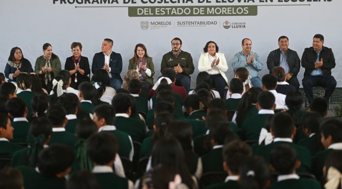 Morelos – Suman en Morelos, “La tierra que nos une”, 165 escuelas con sistema de captación de agua de lluvia (Gobierno de Morelos)