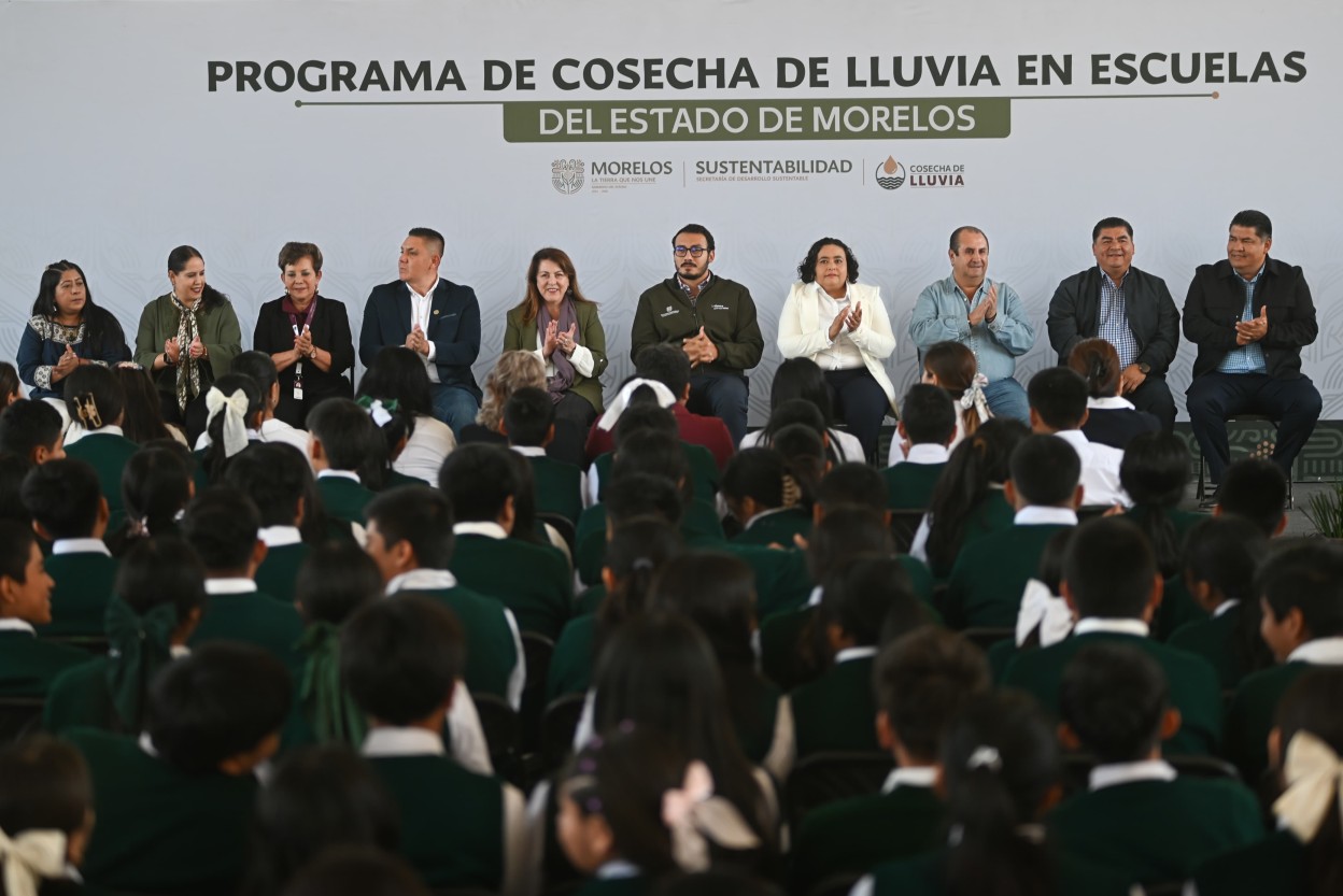 Morelos – Suman en Morelos, “La tierra que nos une”, 165 escuelas con sistema de captación de agua de lluvia (Gobierno de Morelos)